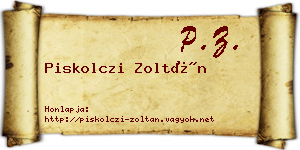 Piskolczi Zoltán névjegykártya